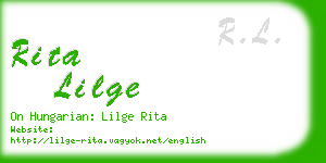 rita lilge business card